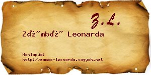 Zámbó Leonarda névjegykártya